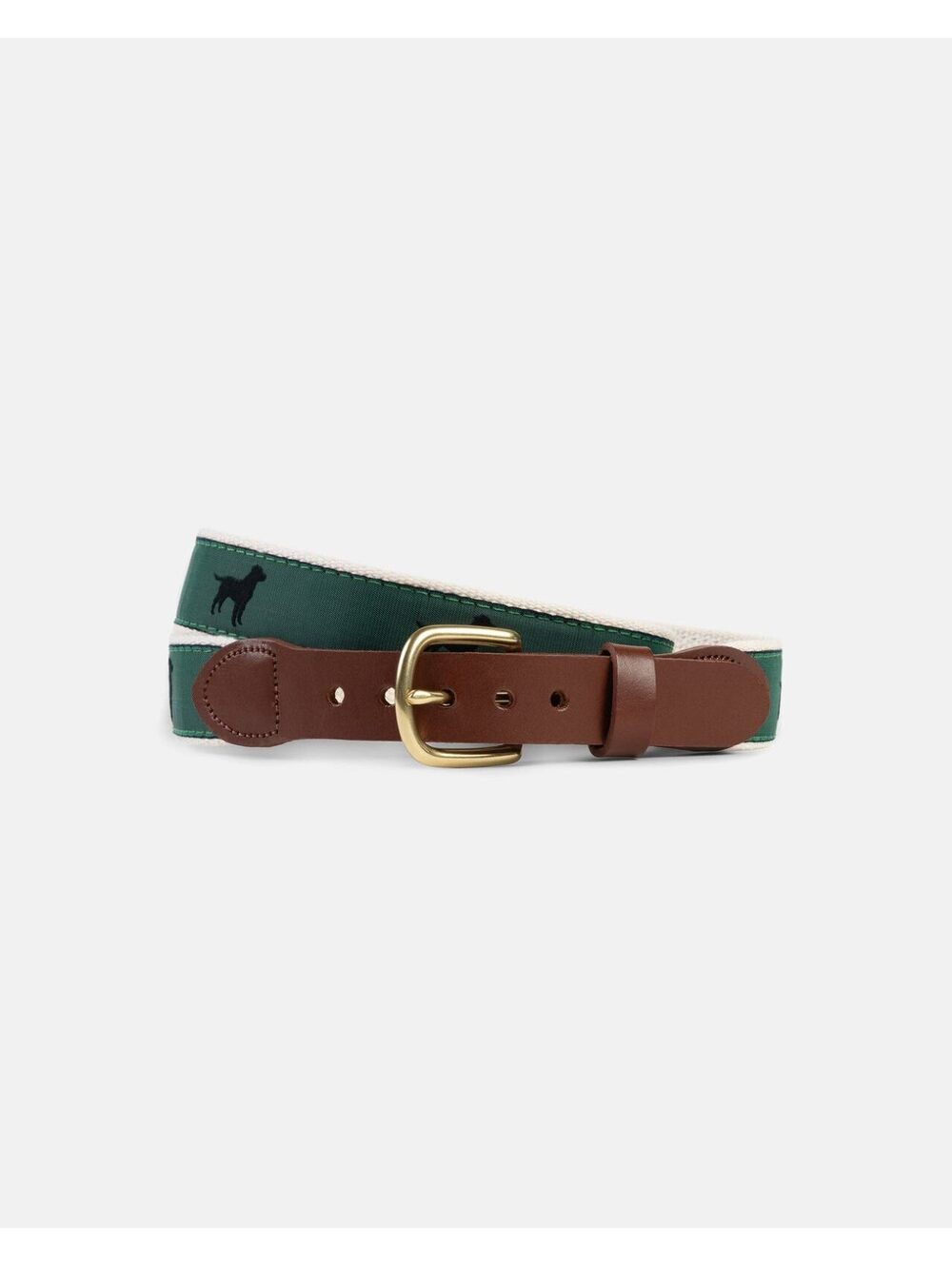 J. Press Black Labrador Motif Belt Size 36